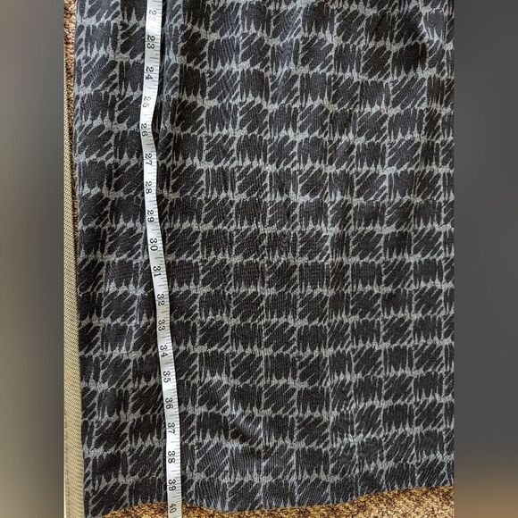 Calvin Klein elegant gray geometric pattern belted smart work dress size 8 - Picture 7 of 10